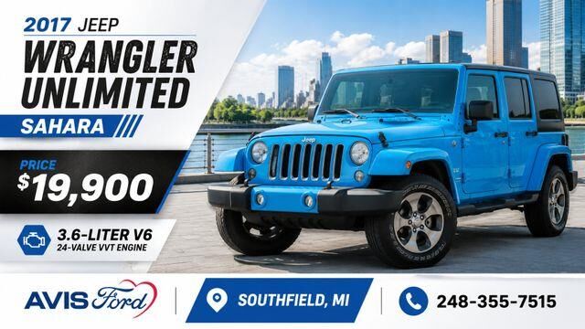 2017 Jeep Wrangler Unlimited Sahara — photo 1 of 2