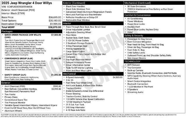 2025 Jeep Wrangler Sport