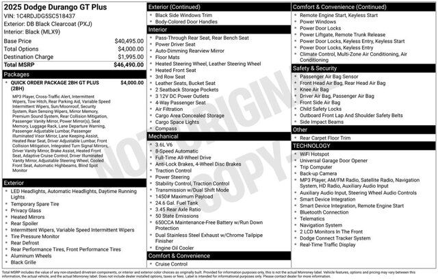 2025 Dodge Durango GT Plus