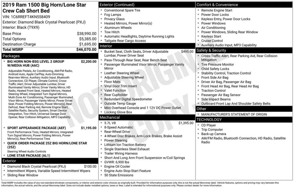 2019 Ram 1500 Big Horn — photo 1 of 2