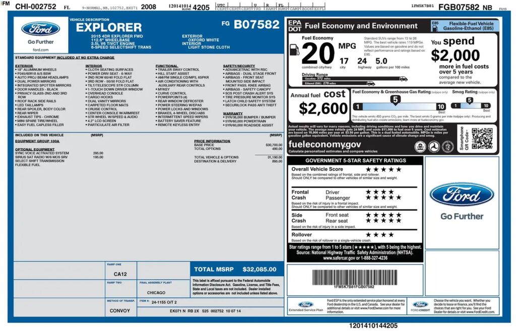 2015 Ford Explorer Base — photo 1 of 1
