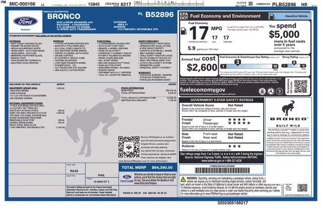 2023 Ford Bronco Base Advanced