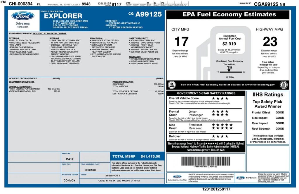 2012 Ford Explorer Limited — photo 1 of 1