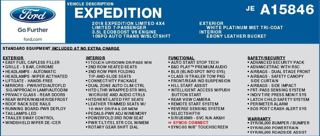 2018 Ford Expedition Limited — photo 1 of 1