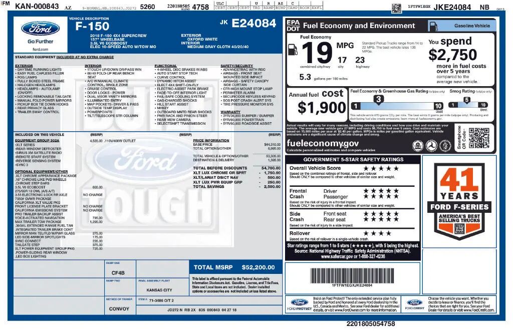 2018 Ford F-150 XLT — photo 1 of 1