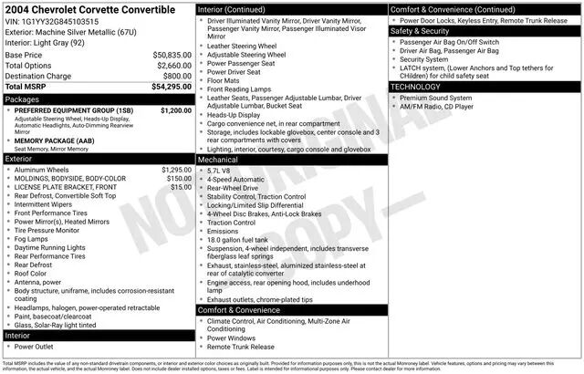 2004 Chevrolet Corvette Base