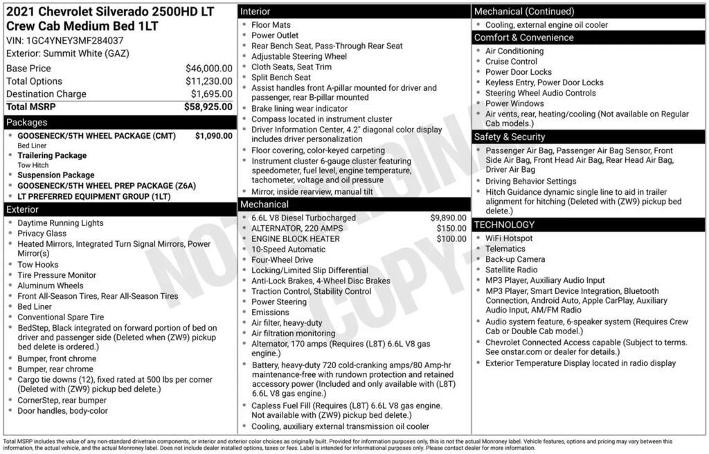 2021 Chevrolet Silverado 2500HD LT — photo 1 of 1