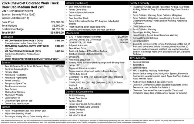 2024 Chevrolet Colorado Work Truck