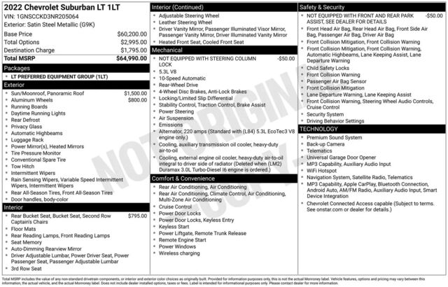 2022 Chevrolet Suburban LT
