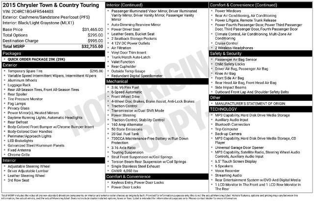 2015 Chrysler Town and Country Touring