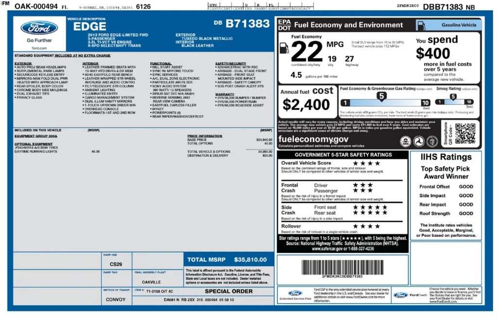 2013 Ford Edge Limited — photo 1 of 1