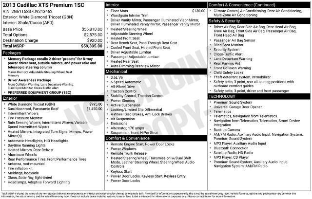 2013 Cadillac XTS Premium Collection