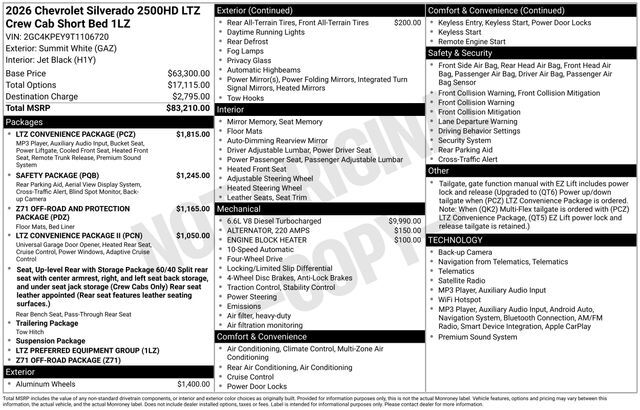 2026 Chevrolet Silverado 2500HD LTZ