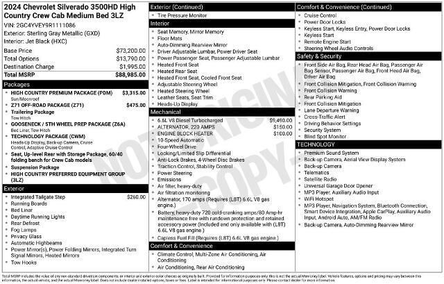 2024 Chevrolet Silverado 3500HD High Country