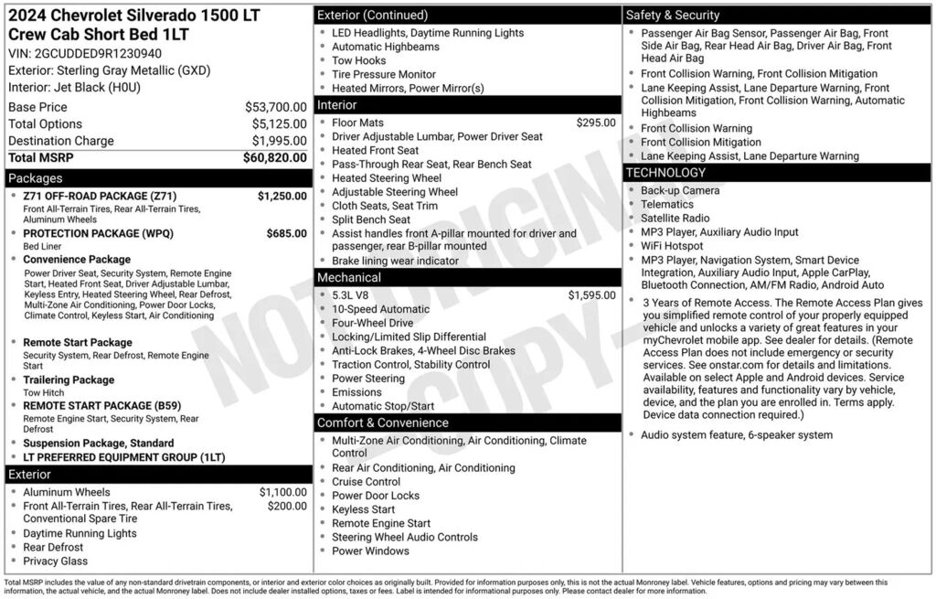 2024 Chevrolet Silverado 1500 LT — photo 1 of 1