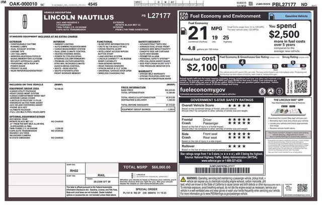 2023 Lincoln Nautilus Reserve