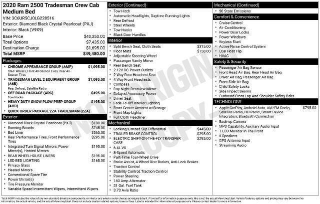2020 Ram 2500 Tradesman
