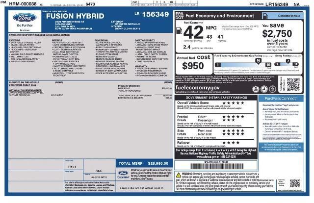 2020 Ford Fusion Hybrid SE