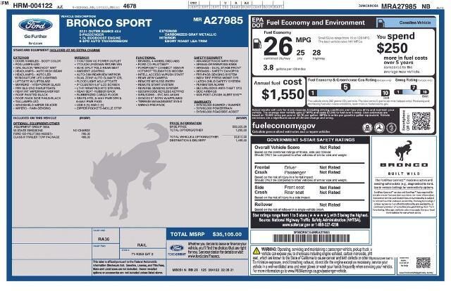 2021 Ford Bronco Sport Outer Banks
