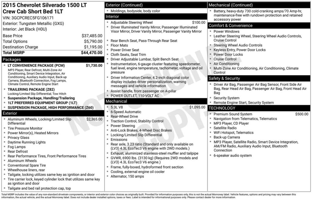 2015 Chevrolet Silverado 1500 LT — photo 1 of 1