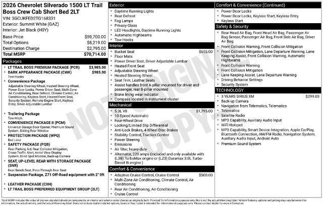 2026 Chevrolet Silverado 1500 LT Trail Boss