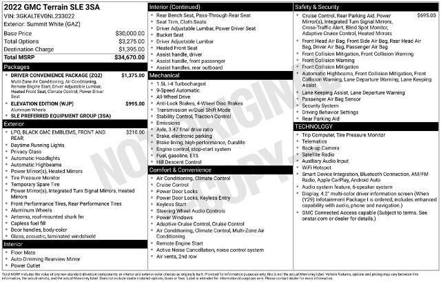 2022 GMC Terrain SLE