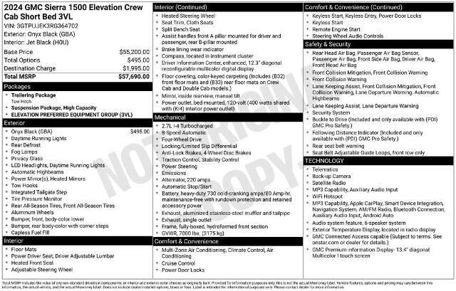 2024 GMC Sierra 1500 Elevation Standard
