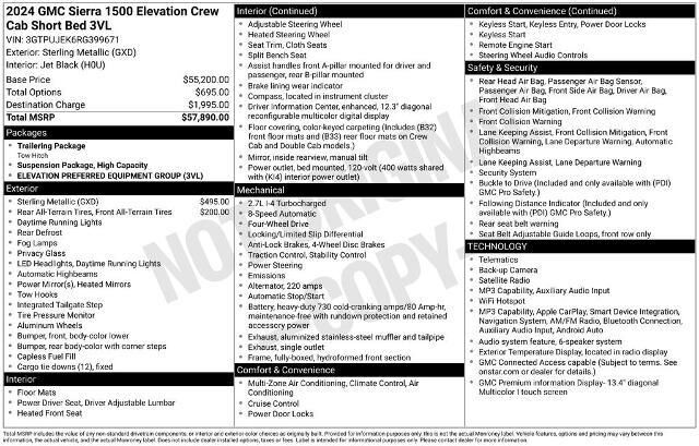 2024 GMC Sierra 1500 Elevation Standard