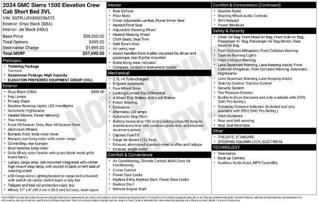 2024 GMC Sierra 1500 Elevation Standard