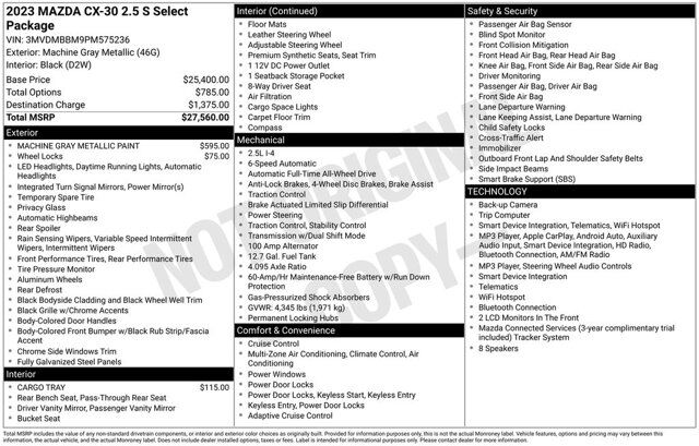 2023 Mazda CX-30 2.5 S Select Package