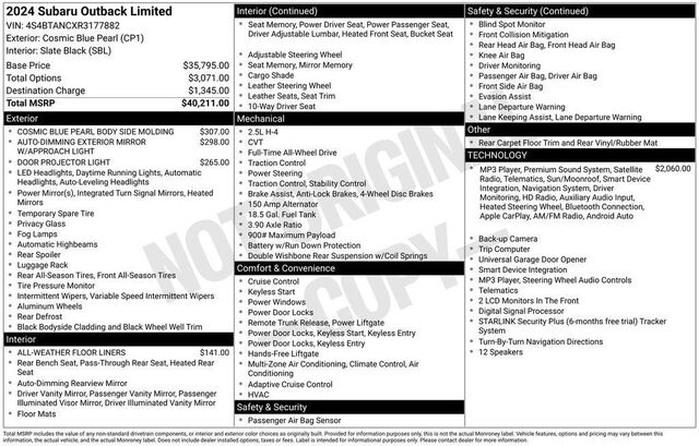 2024 Subaru Outback Limited