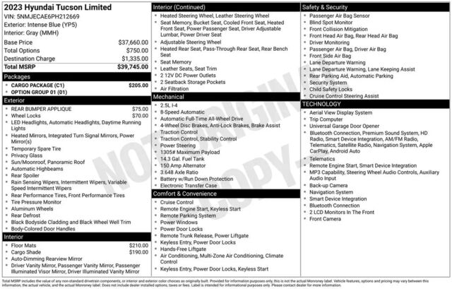 2023 Hyundai TUCSON Limited