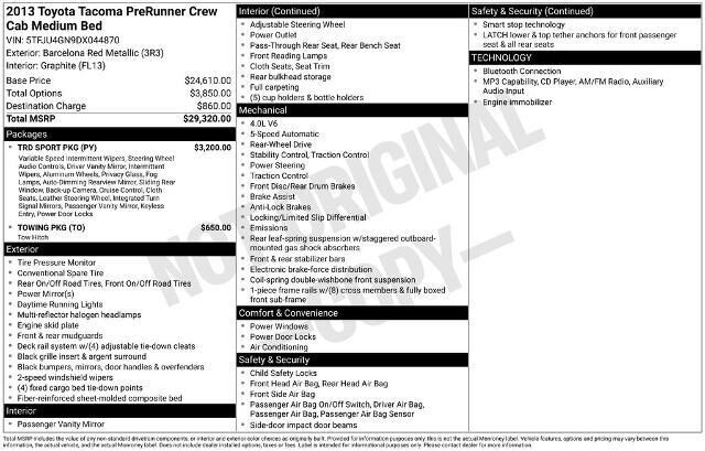 2013 Toyota Tacoma PreRunner V6 — photo 1 of 7