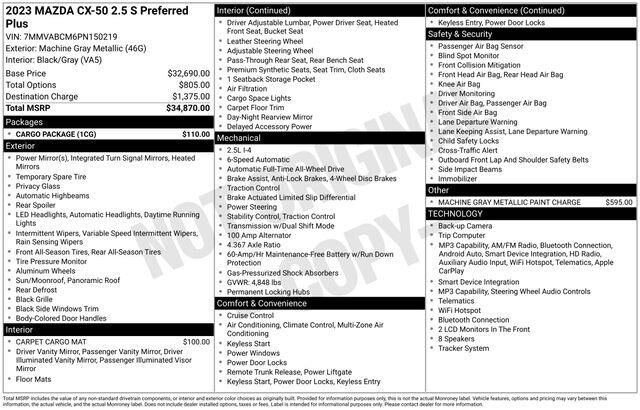 2023 Mazda CX-50 2.5 S Preferred Plus