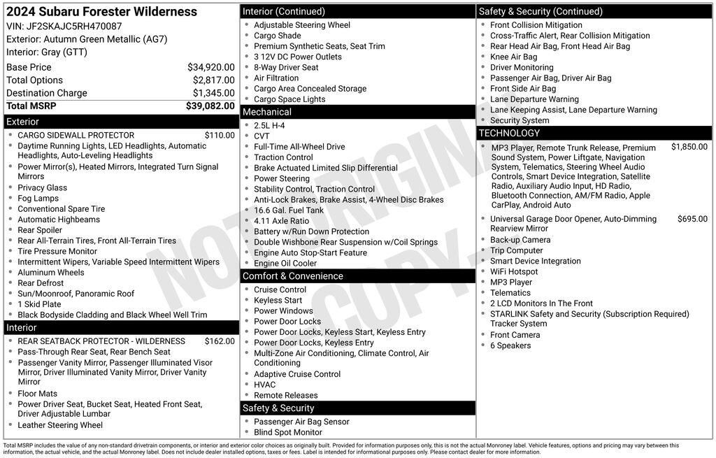 2024 Subaru Forester Wilderness — photo 1 of 14