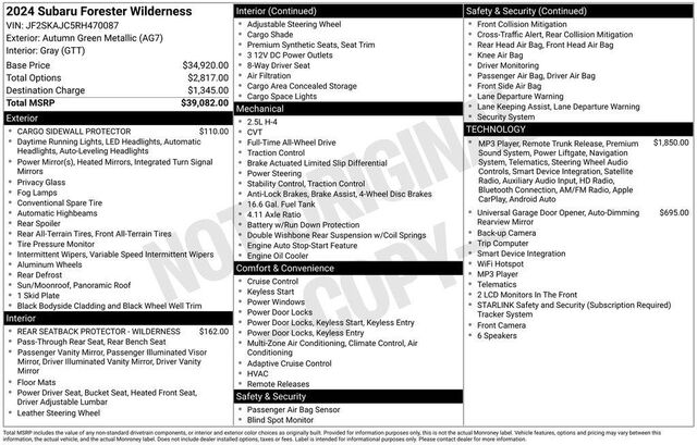 2024 Subaru Forester Wilderness
