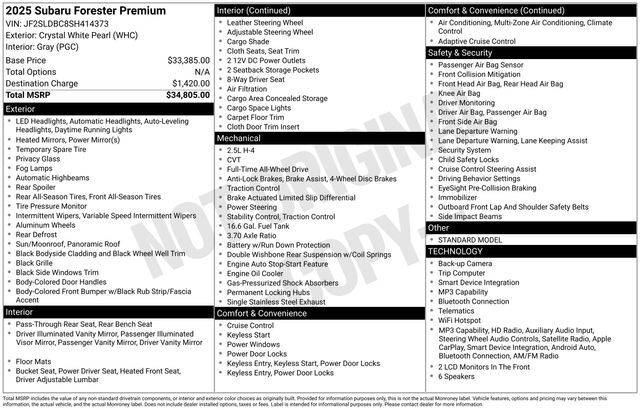 2025 Subaru Forester Premium