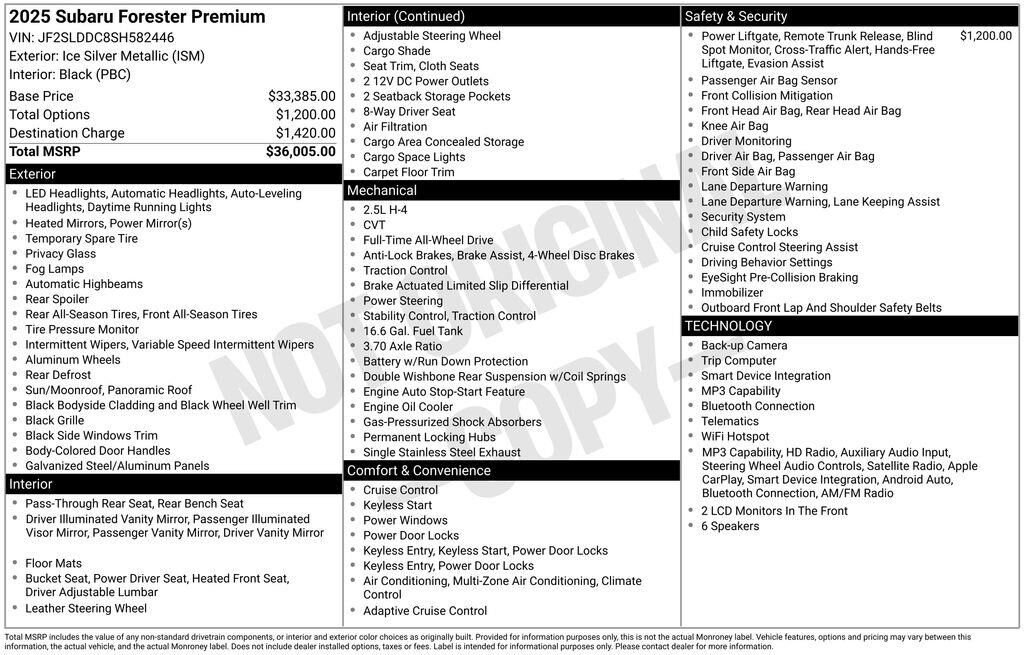 2025 Subaru Forester Premium — photo 1 of 13