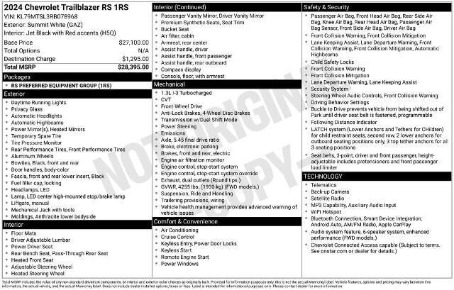 2024 Chevrolet Trailblazer RS