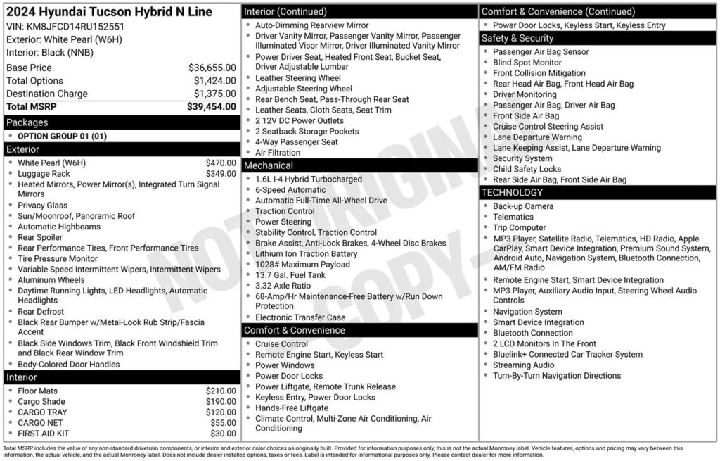 2024 Hyundai TUCSON Hybrid N Line — photo 1 of 1