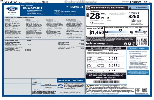 2020 Ford EcoSport SE