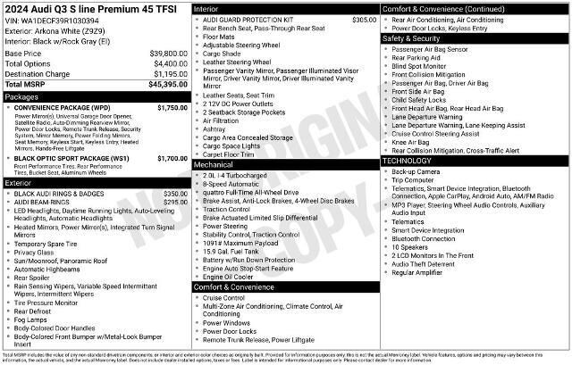 2024 Audi Q3 quattro S line Premium 45 TFSI